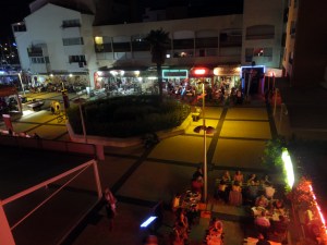 Our room overlooked a small square with cafes.