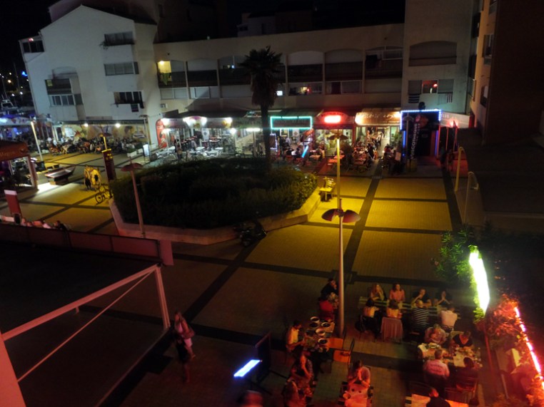 Our room overlooked a small square with cafes.