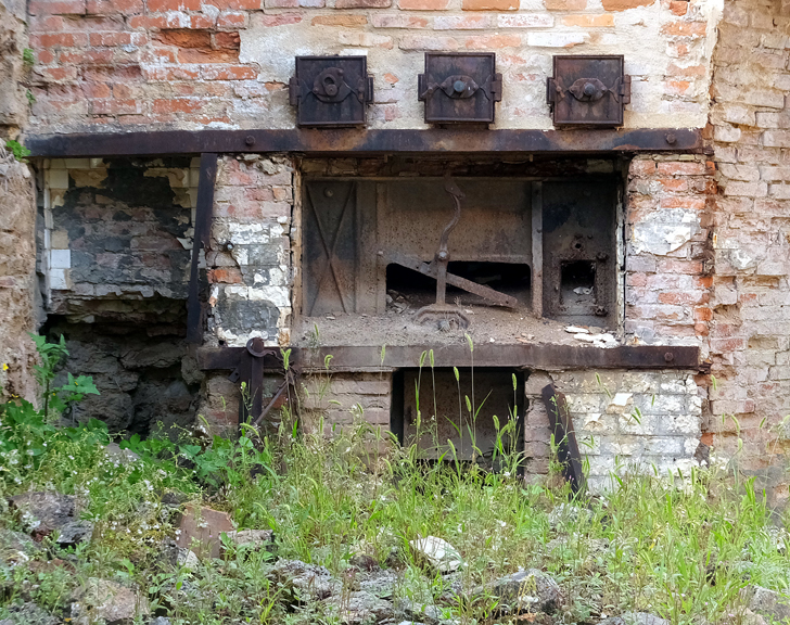 This is the interior of the village bakery, where one group of men was killed.