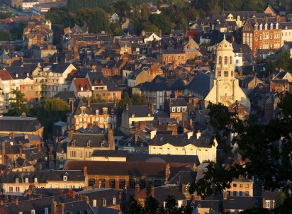 This shot was taken from a high vantage point over the town. The white church on the right is Saint Leonard's. We were staying in a quaint flat on Rue Saint Leonard, near the church. A soundtrack of Leonard Cohen songs ran through my mind during our stay.