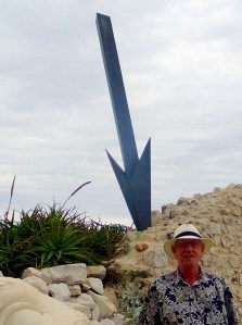 The Picasso museum has exhibits of paintings, sculpture, and ceramics by Picasso and others, both inside and out. Here I'm posing in front of a large sculptural installation.