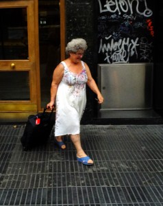 As we said goodbye to Barcelona, Francina, our wonderful AirBnB co-host, helped carry our luggage to the taxi.