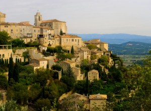 Provence is justly famous for its hill towns. Originally sited on high peaks for defensive purposes, they now provide us with picture-postcard views. This one is Rousillon.