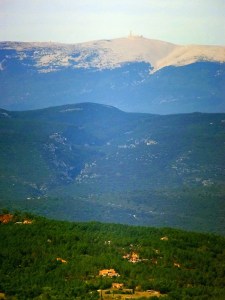 And looming above it all is Mont Ventoux, the "Giant of Provence." We had enjoyed watching cyclists climb this behemoth in more than one Tour de France, so it was thrilling to see it in person.