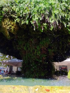 But get closer, and it is revealed to be a very old fountain.