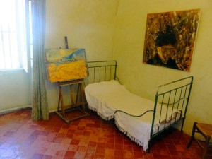 Climbing upstairs, visitors find that Vincent's bedroom is maintained pretty much as it was when he lived in it, with the exception of the artwork shown.