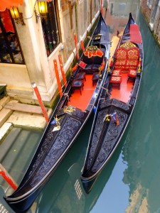 The gondolas themselves are floating works of art.