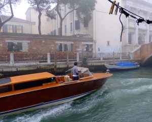 The most remarkable thing about our Venice apartment was the canal view out the windows of the kitchen and living room.