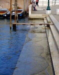 Not surpringly, with a city built on the water, flooding is commonplace. But the city adapts as needed.