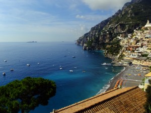 Positano offers breathtaking views of the Mediterranean.