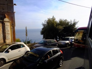 Sometimes they had to exit the bus and direct traffic to unblock the frequent jams.