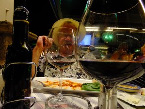 She got her revenge. She took one of me after I'd had more than my share of wine!