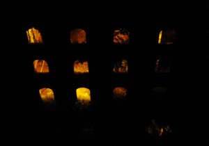 At night the ruins are lit from within, giving tourists an eerie view of the past.