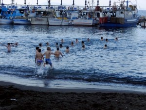 The sea is a big part of life in Sorrento.