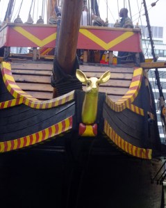 ...and the replica of Sir Francis Drake's 