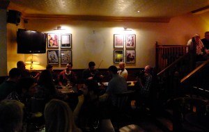 We were invited by some of the musicinas and other patrons at the Green Note to join them at an after-party of sorts. It was a traditional music jam in a neighborhood pub.