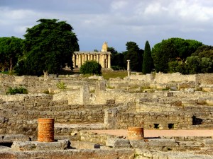 The temples seem to rise out of the expansive ruins of Paestum. This Roman town was built right over the original Greek settlement of Poseidonia in the 3rd century BC.