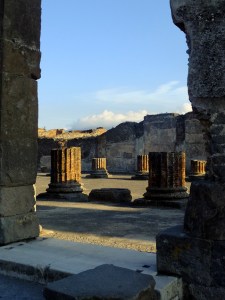 But the buildings and columns are not replicas. Hard to believe these structures were once encased in volcanic ash.
