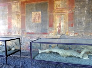 Of course we saw the plaster casts of the citizens of Pompeii, whose forms were caught in their final moments of agony.