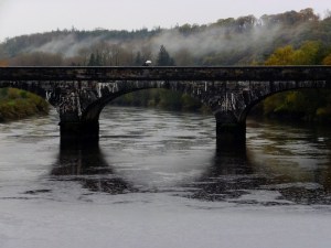 The first brick for Cappoquin's Avonmore Bridge was laid in 1847, as a public works project during the great famine. Formerly callled "Victoria Bridge," nationalists chisled the new name into the stone in the early 20th century. The bridge was partially destroyed in the Irish Civil War in 1922 and was subsequently rebuilt.
