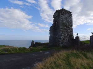 This ruin stands at the entrance to the Old Head Golf Club. Old Head is a peninsula that juts out into the Celtic Sea near Kinsale. It was just off this coast that the Lusitania was sunk.