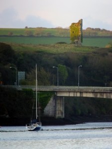 Just upriver from us was this solitary ruin towering over the River Bandon.