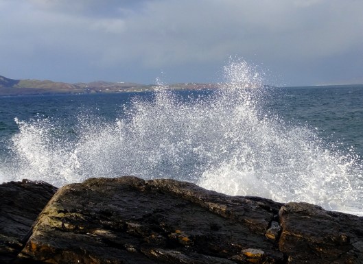 Crashing waves always entertain.