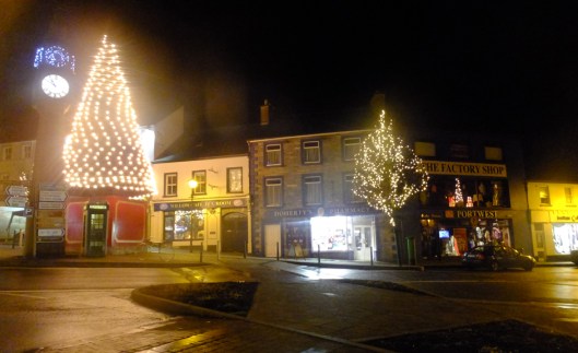 Westport's town center was designed in the late 18th century in the Georgian style. Christmas decorations graced the town while we were there in December.