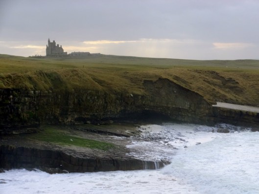 On the way to Donegal we detoured onto a coastal boreen near Ballyshannon and glimpsed this castle high on a distant cliff.