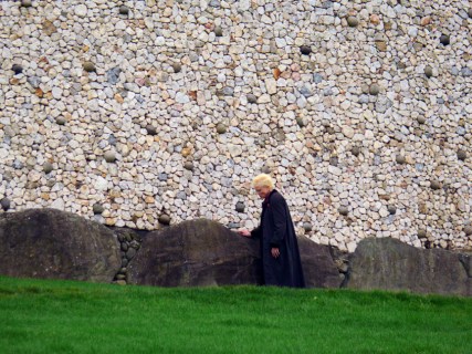 To visit Newgrance is to gain a much deeper appreciation of the depth and breadth of Irish contributions to civilization. Here, Sarah studies the stones.