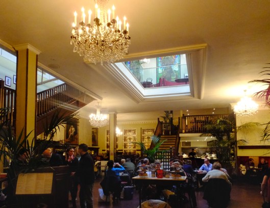 Bewley's on Grafton Street is a delightful Dublin institution. Despite several floors and seating for hundreds, it somehow manages to convey a cozy feeling.