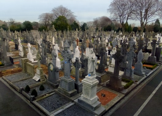 Prior to 1832, when Glasnevin Cemetery was established, repressive British laws forbade Catholic ceremonies and Catholic cemeteries. It iis now the final resting place of about 1.5 million Dubliners.