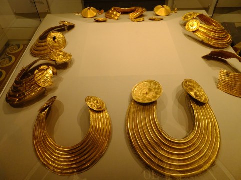 These gold collars are circa 800-700 BC.
