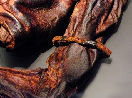 Old Croghan Man is also from the Early Iron Age, 400-200 BC. His armband survived the journey down the centuries.